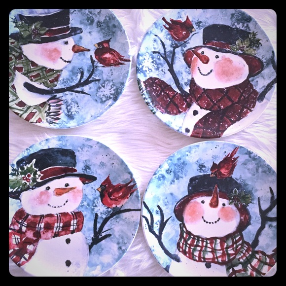 Hobby Lobby Other - Snowman Christmas Plates